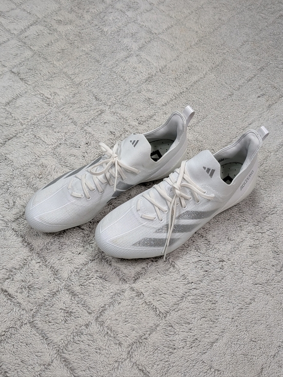Adidas Adizero Electric White Silver Metallic Football Cleats Mens 14 IE3284 NEW main image 5